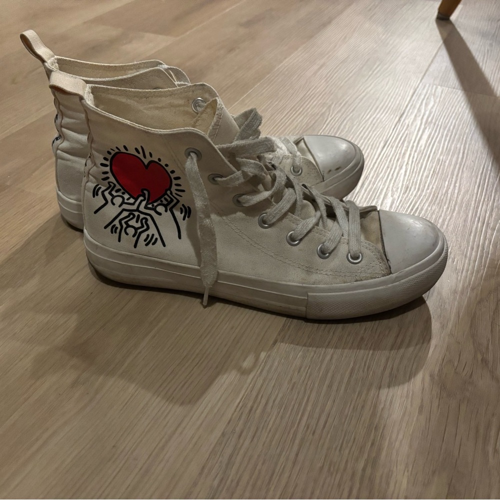 Keith Haring High Top Sneakers Size 7 Women’s Canvas Art Sneakers
